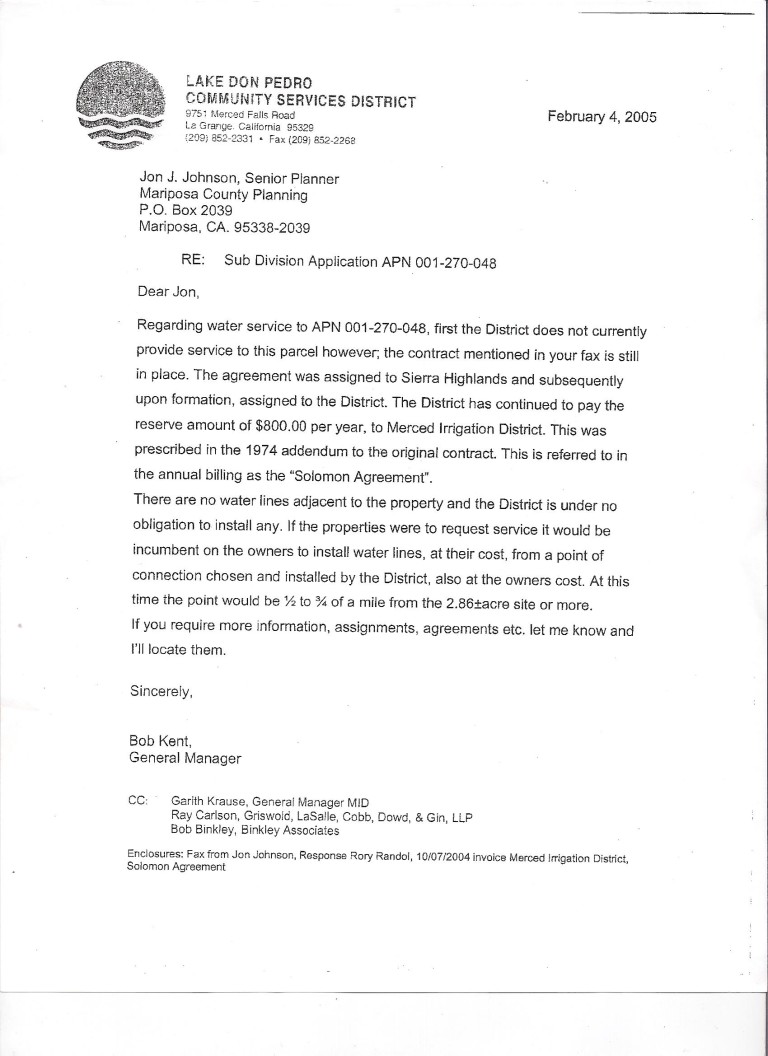 GM KENT LETTER CONFIRMS SOLOMON AGREEMENT 160 AFA | lakedonpedro.org