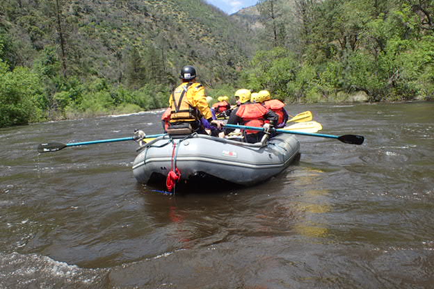 I was surprised at how much control could be accomplished with experienced flow strategy and "Team Effort" in following row and safety movement commands like - HOLD ON! GET DOWN! OVER TO THE RIGHT! etc.